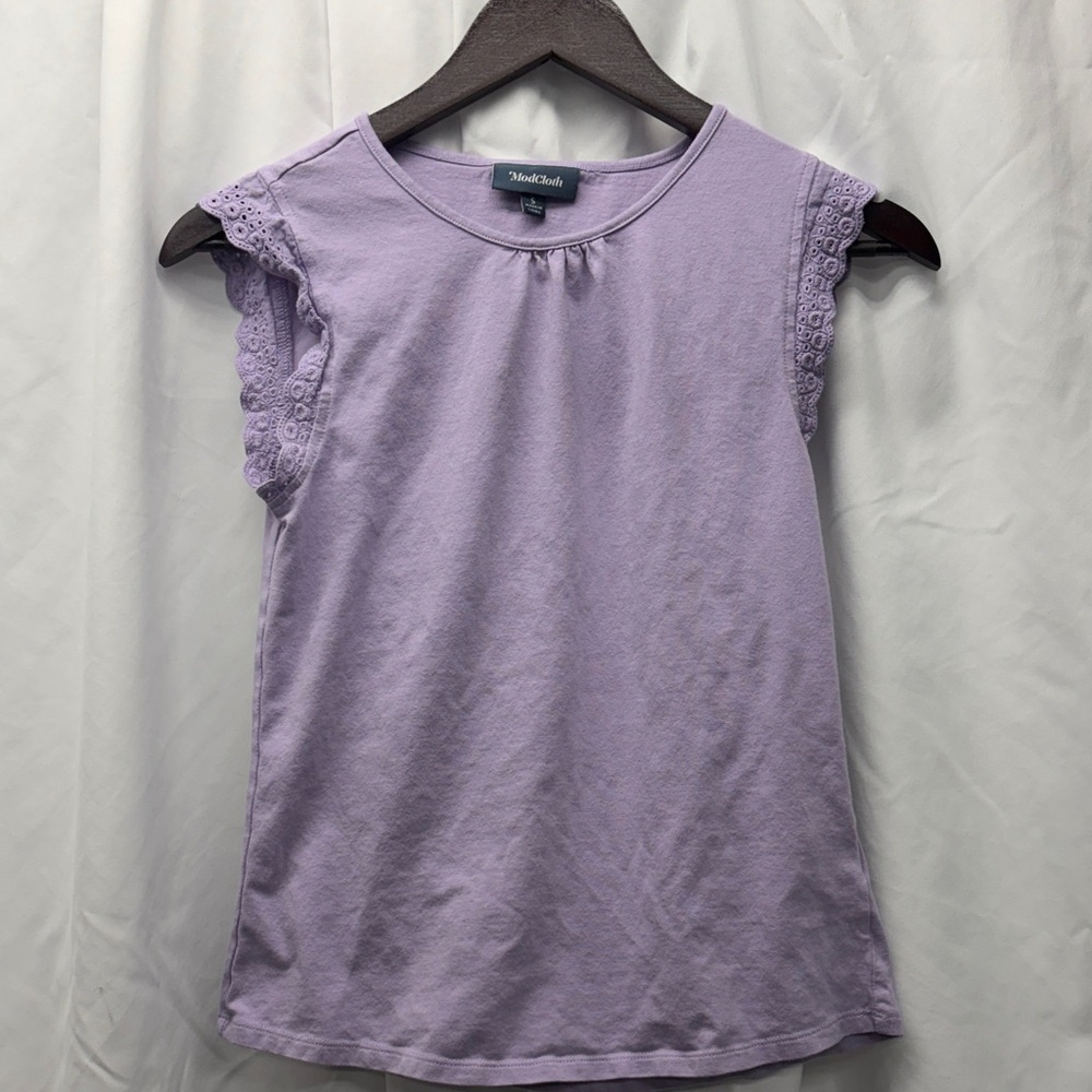 Modcloth Lavender Lace Sleeve Tee